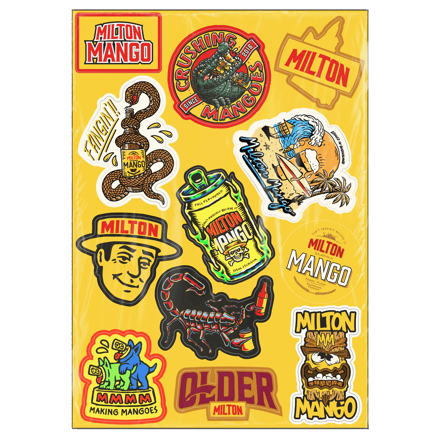 Milton Mango Sticker Sheet
