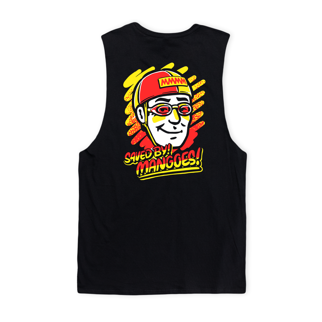 Saved By Mangoes Muscle Tee Black