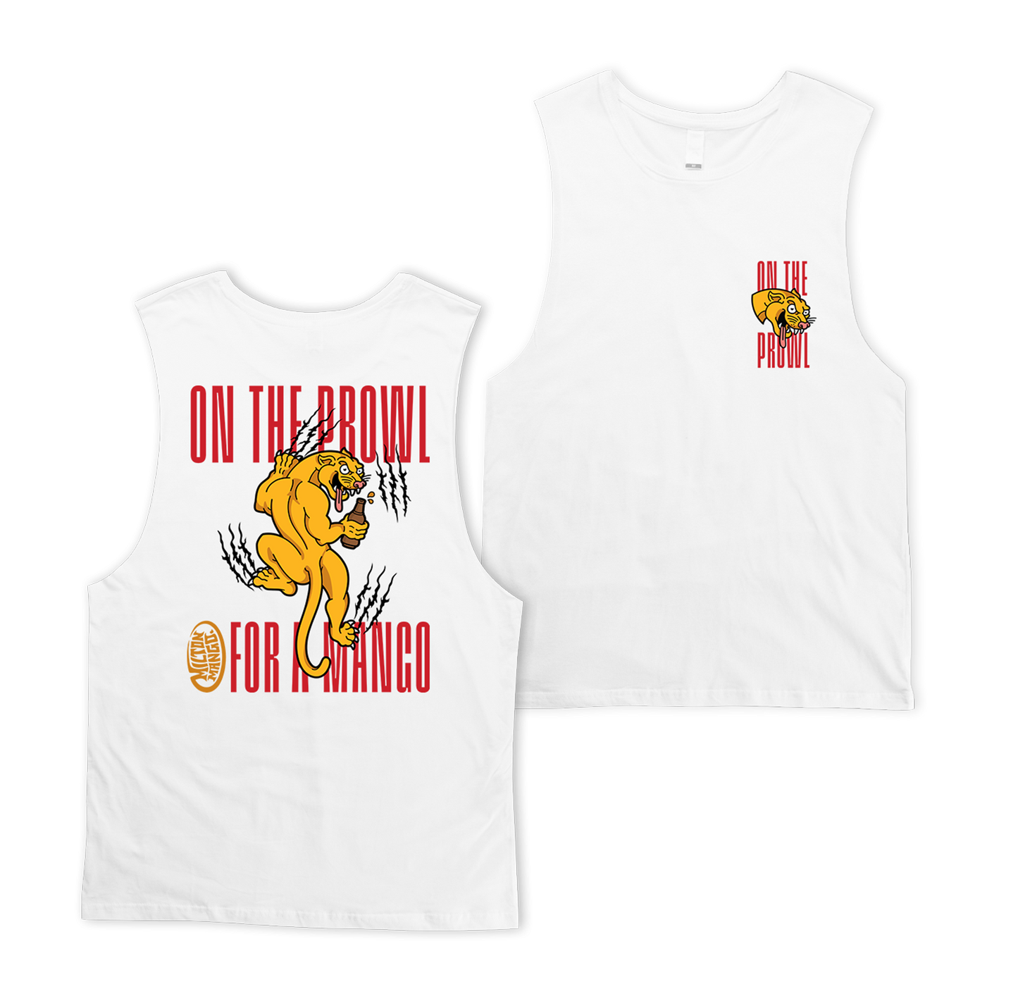 On The Prowl Muscle Tee White