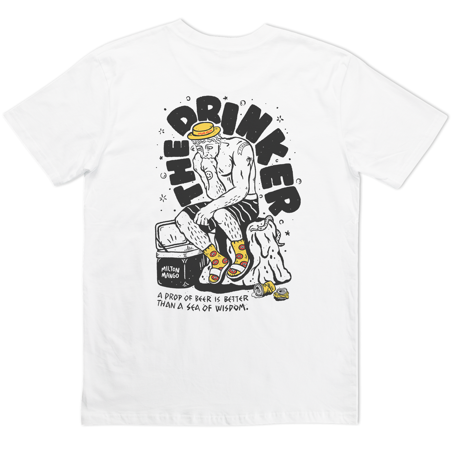 The Drinker Tee White