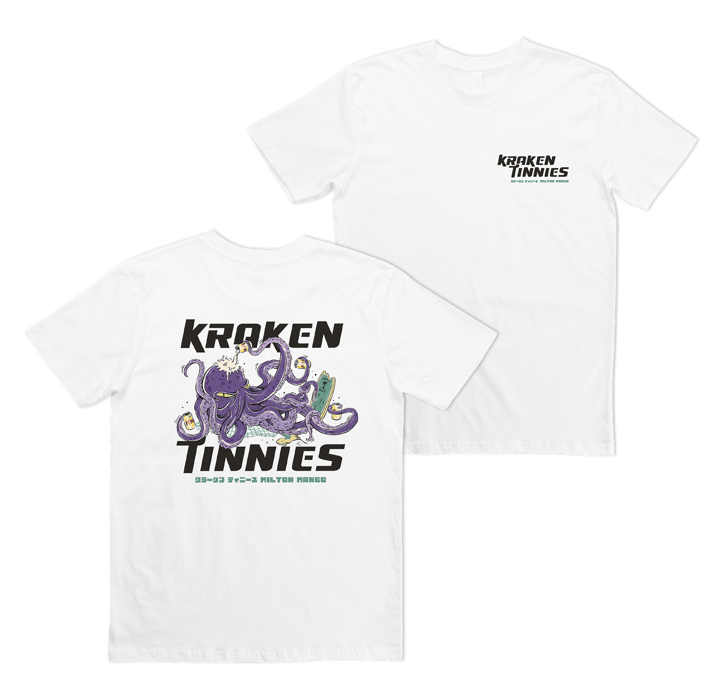 Kraken Tinnies Tee White