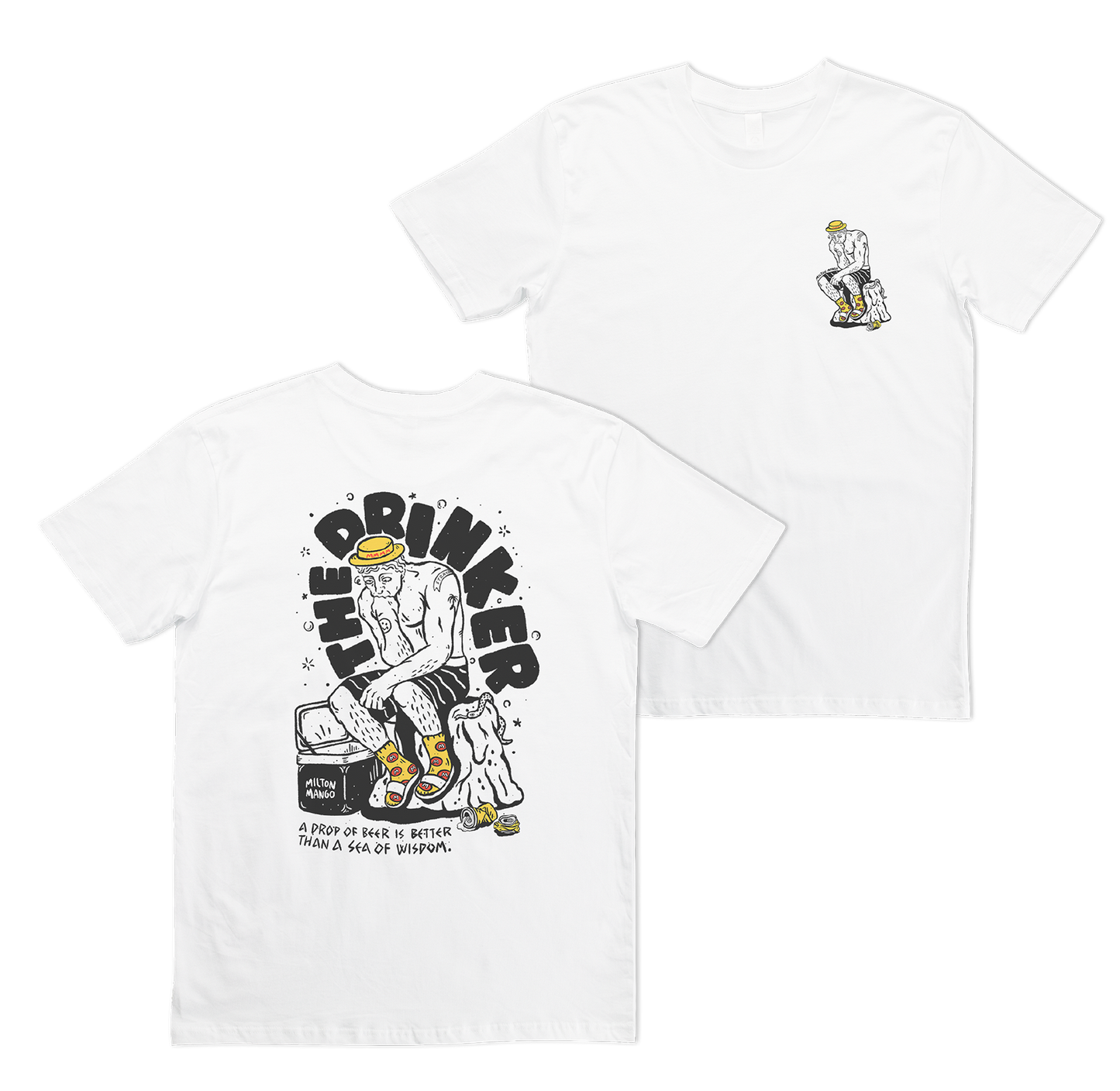 The Drinker Tee White