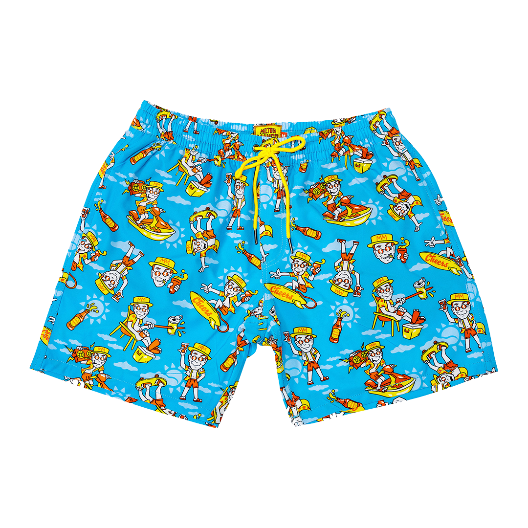 blue boardshorts