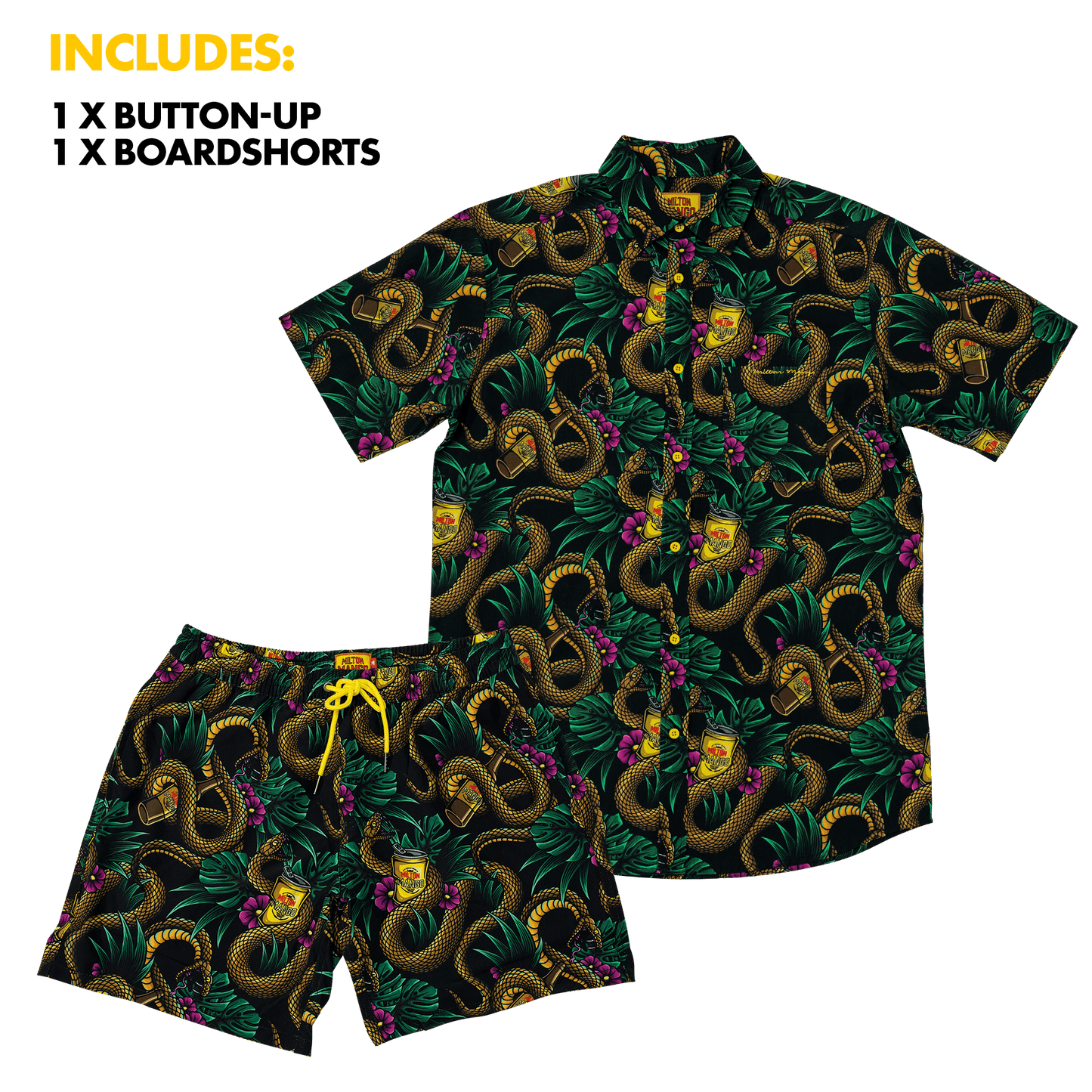 Fangin 3 Button-up and Boardshort Bundle