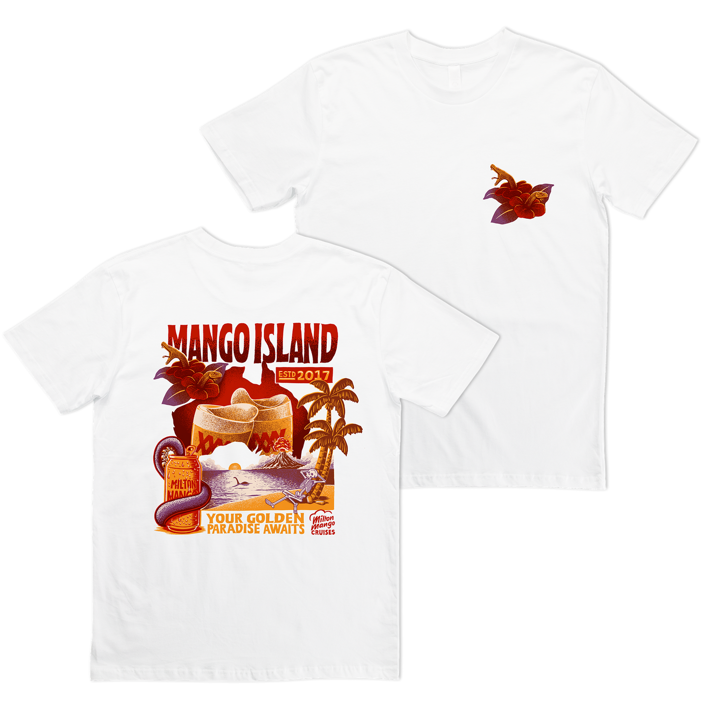 Milton Mango Island Tee White
