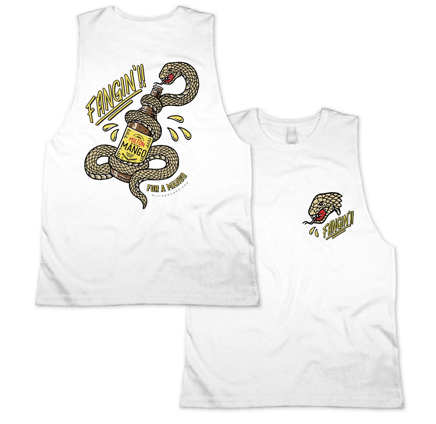Fangin Muscle Tee White