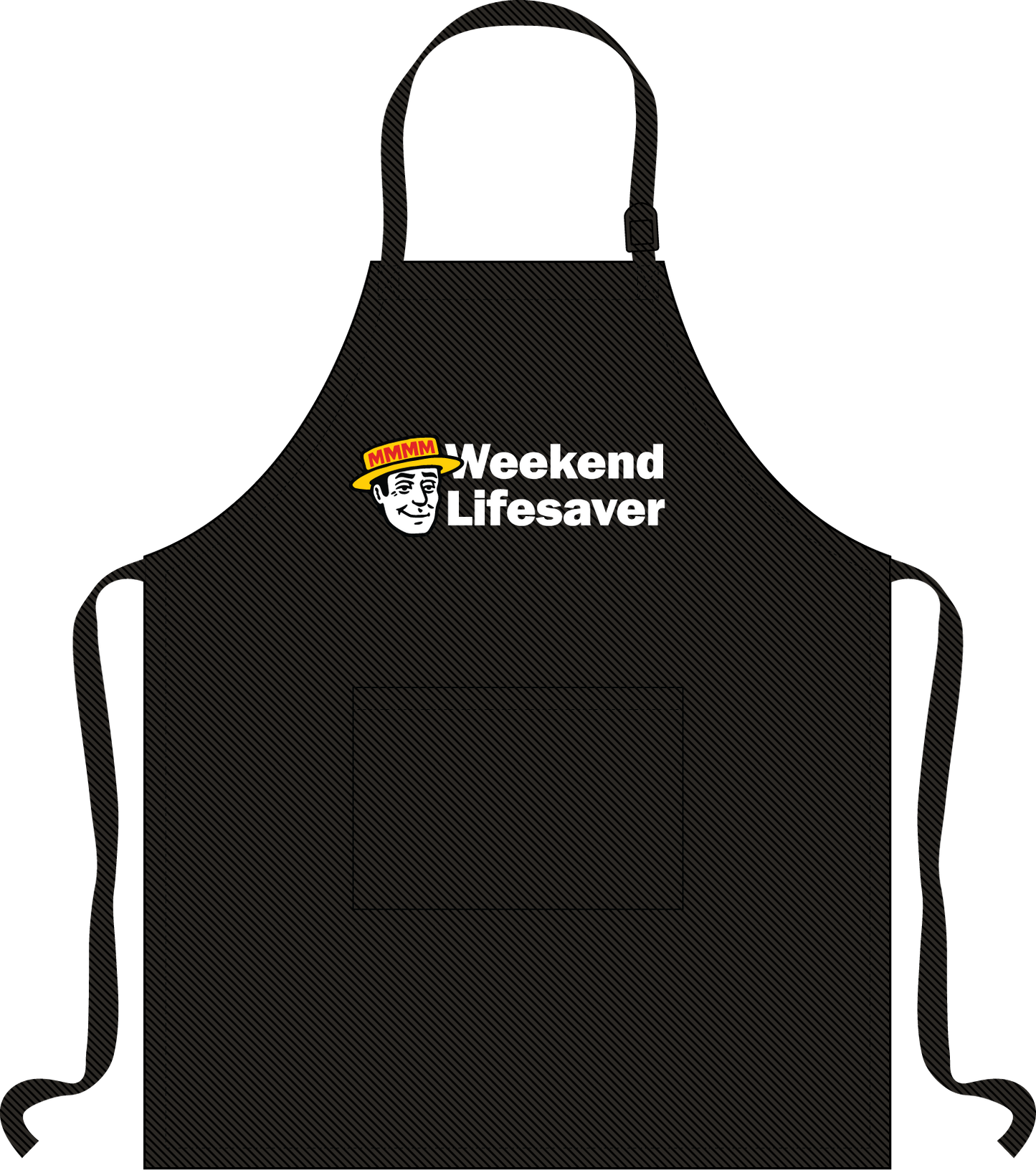 Weekend Lifesaver BBQ Apron Black