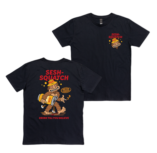 Sesh-Squatch Tee Black