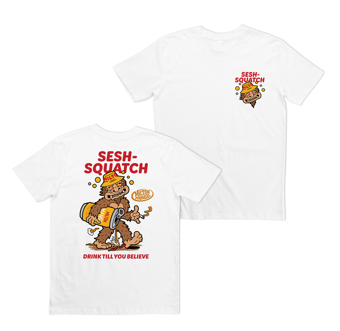 Sesh-Squatch Tee White