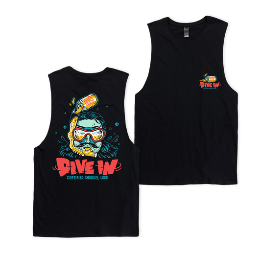 Dive In Muscle Tee Black