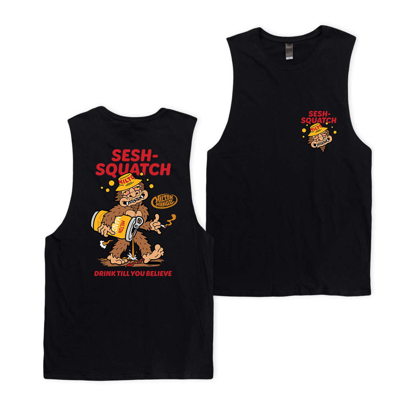 Sesh-Squatch Muscle Tee Black