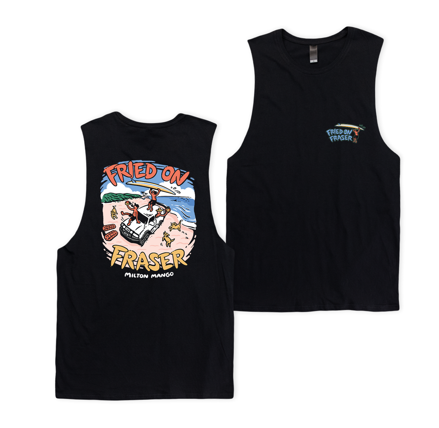 Fried on Fraser Muscle Tee Black