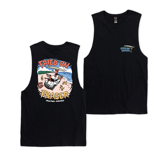 Fried on Fraser Muscle Tee Black