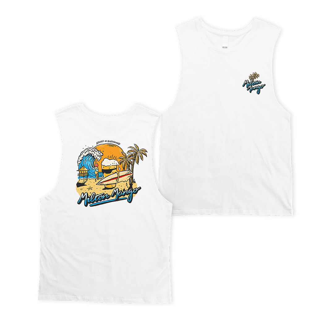 Kegged In QLD Muscle Tee White