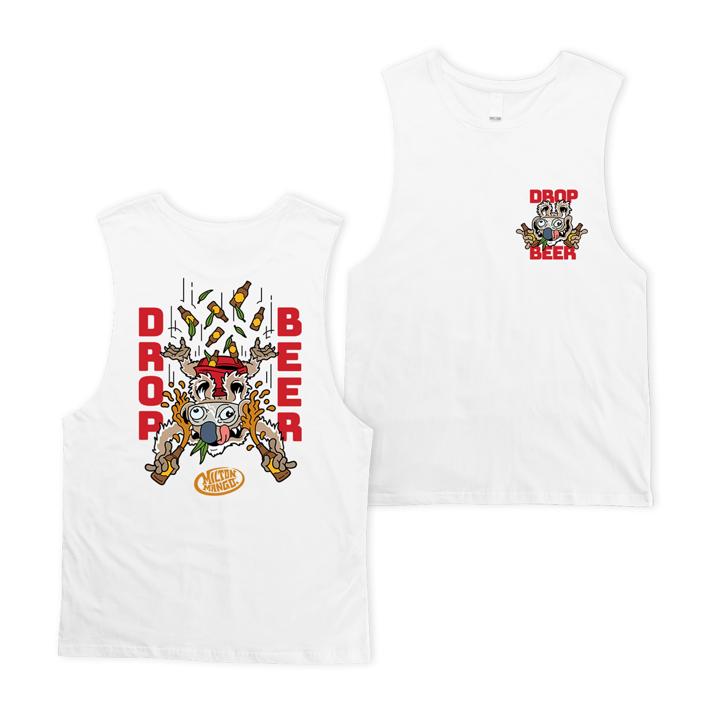 DropBeer Muscle Tee White