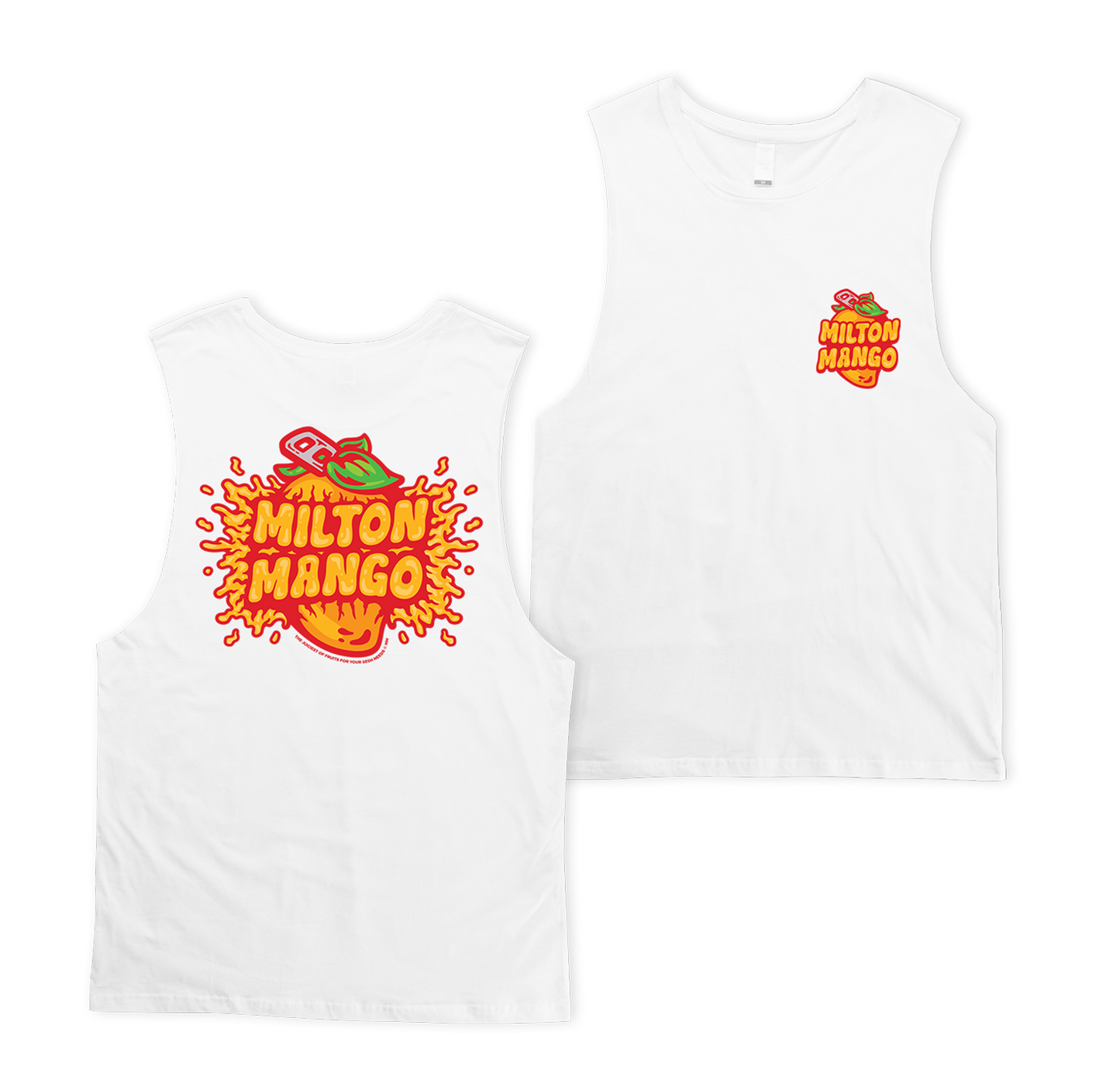 Juicy Fruit Muscle Tee White