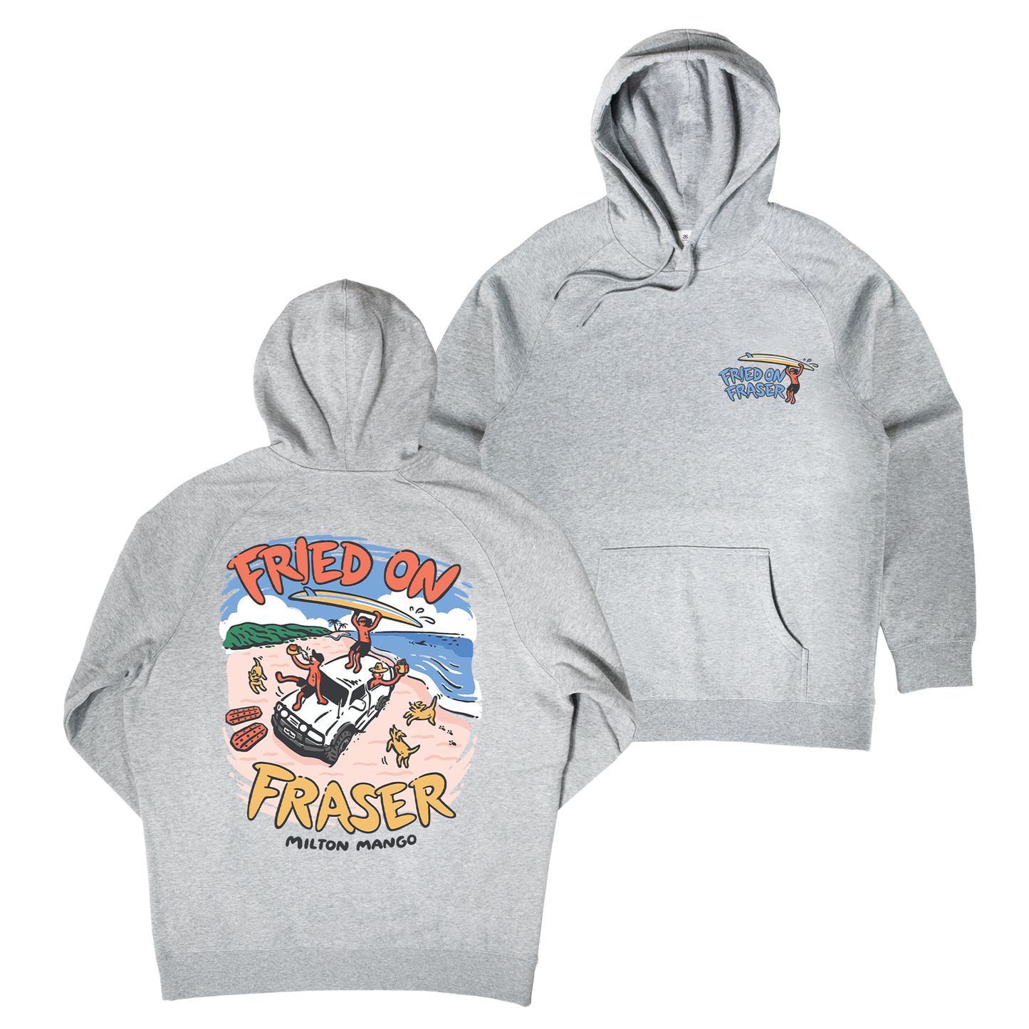 Fried on Fraser Hoodie Grey